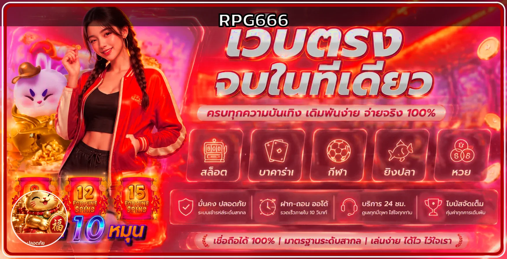 ภาพรวมความบันเทิง RPG666 สล็อต บาคาร่า กีฬา และหวย